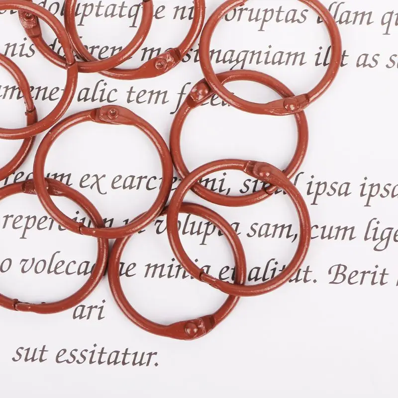10Pcs/lot Metal Ring Binder DIY Albums Loose-leaf Book Hoops Opening Office Binding Supplies