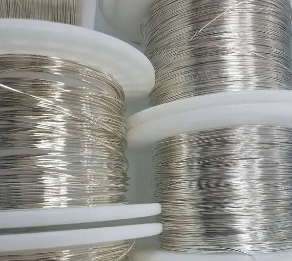 Sterling Silver Wire, 24 Gauge, Half Hard or Soft, Round 0.5mm