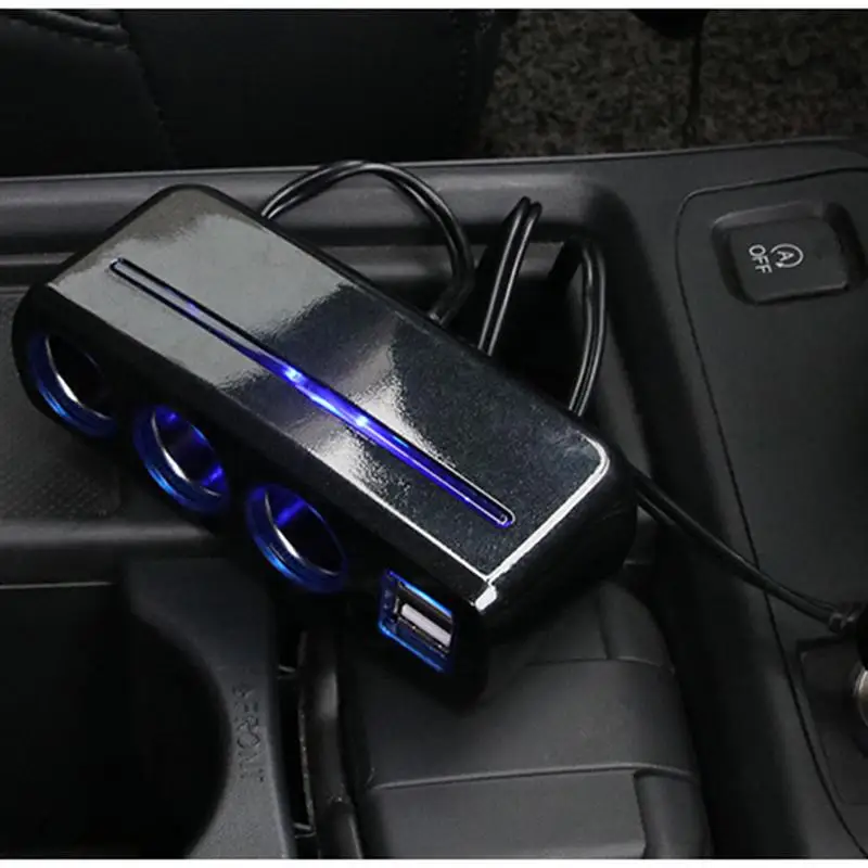 Auto Cigarette Lighter Car Mounted Mobile Phone Charger With Dual USB