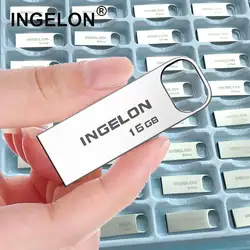 Ingelon 50 шт./партия объемный USB накопитель 16 ГБ 32 ГБ 64 ГБ 128 Гб металл usb2.0/3,0 брелок Заказные флешки оптовая продажа предложения с бесплатной