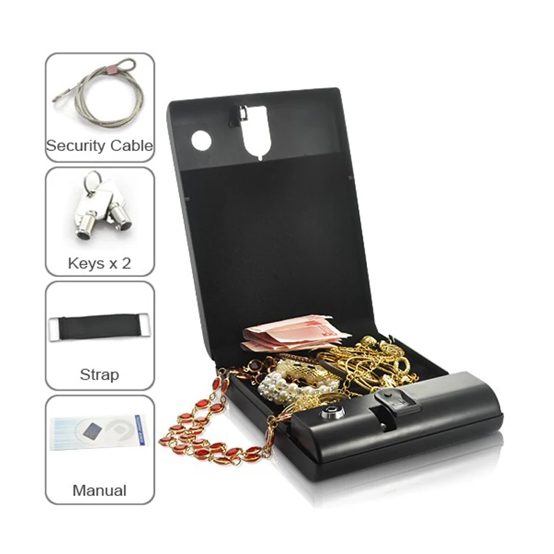Portable Security Box Executive Biometric Fingerprint Safe Box Keep