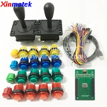 2 игроков светодиодный Аркада DIY аксессуары комплект XM-11 для ПК Raspberry Pi/джойстик в американском стиле и кнопки с подсветкой