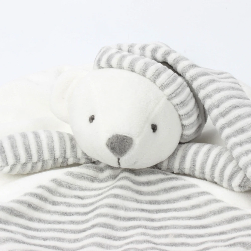 Для новорожденных друг животное Plushy безопасности Одеяло Мягкие погремушки сна, Полотенца медведь Утешительный дерьмо кукла подарок развивающие