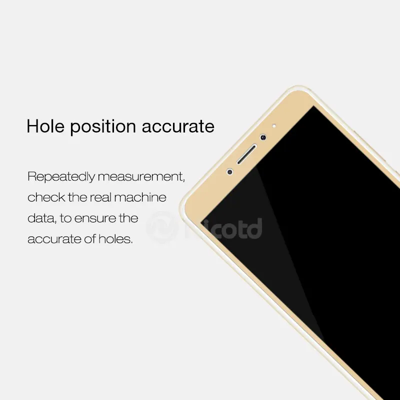 Защитное стекло Nicotd для XiaoMi Mi Max 2 цветное закаленное с полным покрытием MAX MAX2