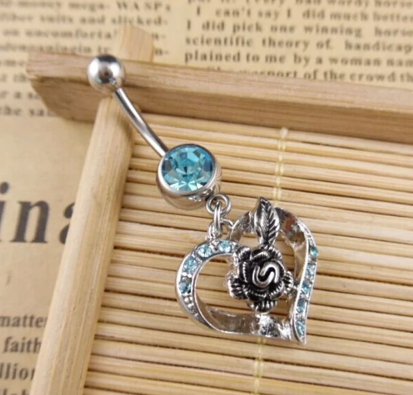 

2016 Belly button rings Body Jewelry piercing ombligo Crystal Belly Navel Barbell Bar Ring Body piercing navel piercing nombril