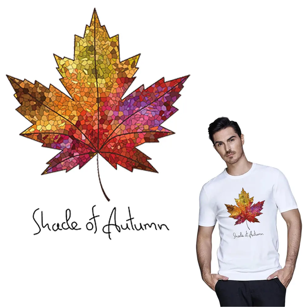 

Canada Maple Leaf iron on A-level patches for DIY T-shirt Thermal transfer stickers for clothing decoration printing washable