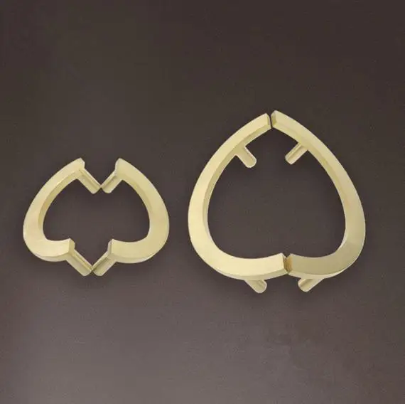 1 шт. полукруглые ручки симметричные дверные ручки из чистой меди ручки ...