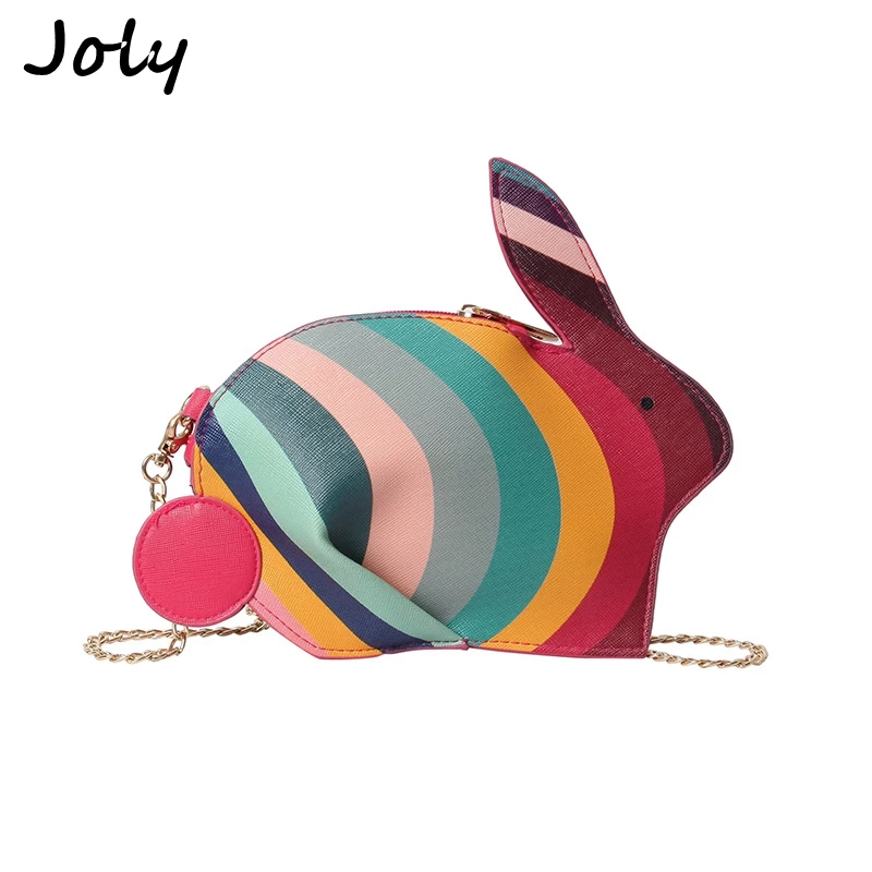 

High Quality Cute Rabbit Shape Shoulder Bags Women PU Leather Crossbody Mini Messenger Chain Clutch Tote Flap Bag Bolsa Feminina