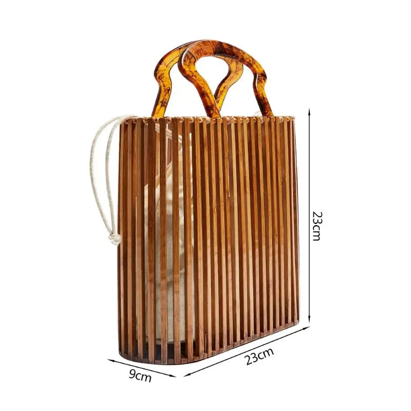 

Straw Handle Bag Large Summer Hollow-Out Handmade Bag Beach Tote Natural Woven Bag With Top Handles