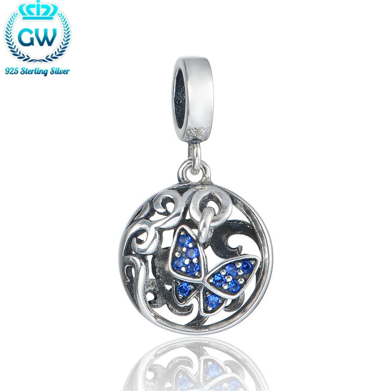 

2016 New 925 Sterling Silver Flying Butterfly Bead Charm Bracelets Bangles Charms GW Brand Jewellery S403
