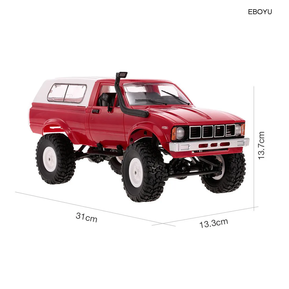 EBOYU WPL C24 1:16 2,4 GHz 4WD RC автомобиль с пультом дистанционного управления гусеничный внедорожник пикап RTR игрушка