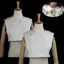 Ручной работы миндаль Почта дикая кукла воротник Корея милый воротник складки женская рубашка ложный воротник