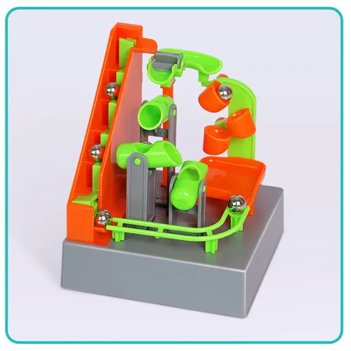 Магический мраморный лабиринт мини-шар строительные блоки игрушки, электронный DIY Строительство с музыкой и светильник Настольная игрушка умная игра машина - Цвет: 9912