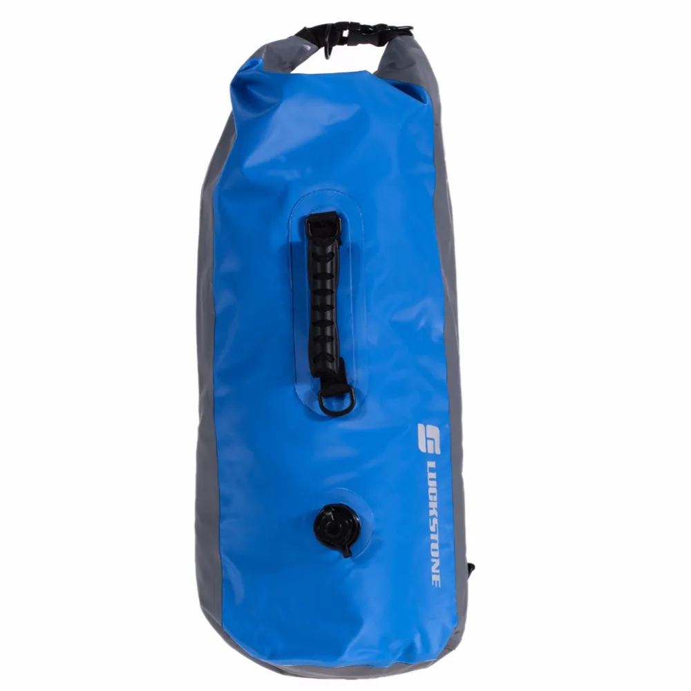 Bolsas de Armazenamento Luckstone Lwaterproof Flutuante Bolsa Seco Mochila Deriva Canoagem Caiaque Acampamento Viagem Inflável Tático 60