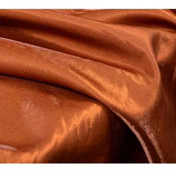 

CF551 Luxury Caramel Color Thick Silk Satin Tencel Cotton Linen Fabric Coloured Glaze Fashion Fabric For Women's Fashion Dress