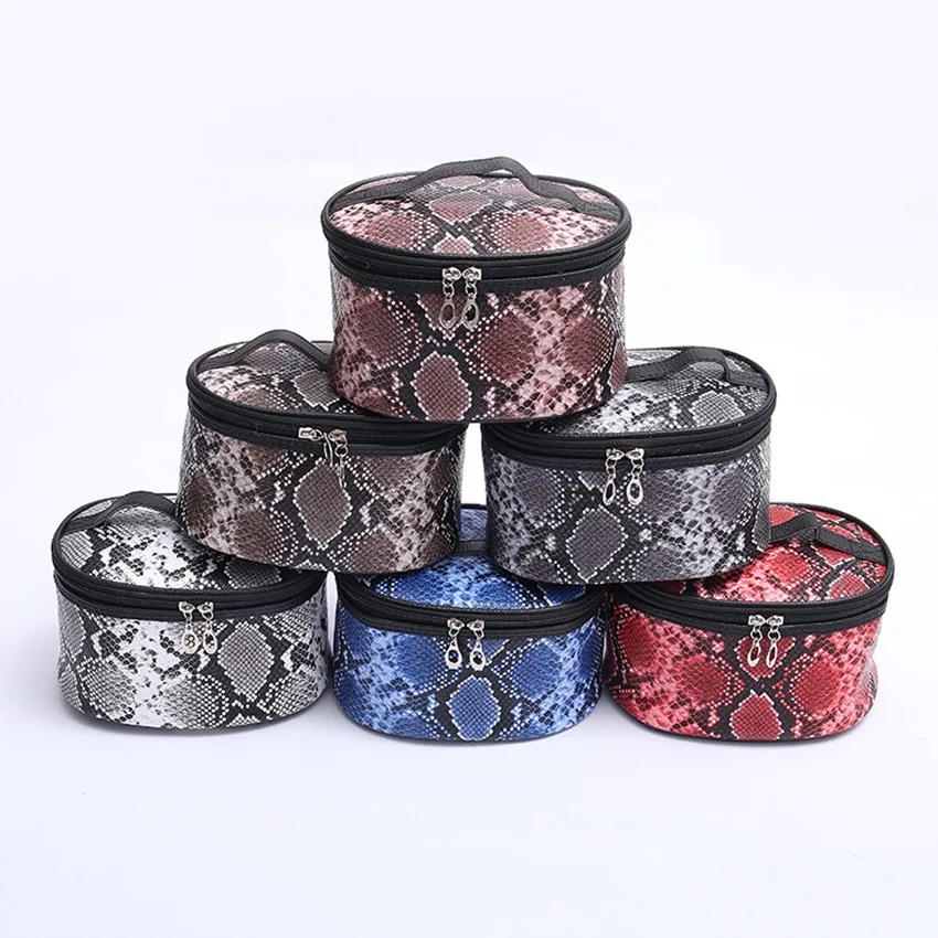 

new fashion serpentine women make up bag cosmetic cases travel Organizer Professional cosmetic bag box casual makeup beauty bag