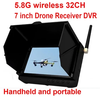 

32CH 5.8G FPV wireless receiver 5" LCD display monitor FPV DVR wireless 5.8G CCTV camera receiver monitor drone receiver DVR