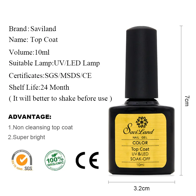 Saviland معطف فوقي سيل جل قاعدة معطف التمهيدي ل UV LED مسمار الفن هلام أعلى عادي قاعدة نقع قبالة هلام مسمار التمهيدي نظيف خالي Saviland معطف فوقي سيل جل قاعدة معطف التمهيدي ل UV LED مسمار الفن هلام أعلى عادي قاعدة نقع قبالة هلام مسمار التمهيدي نظيف خالي