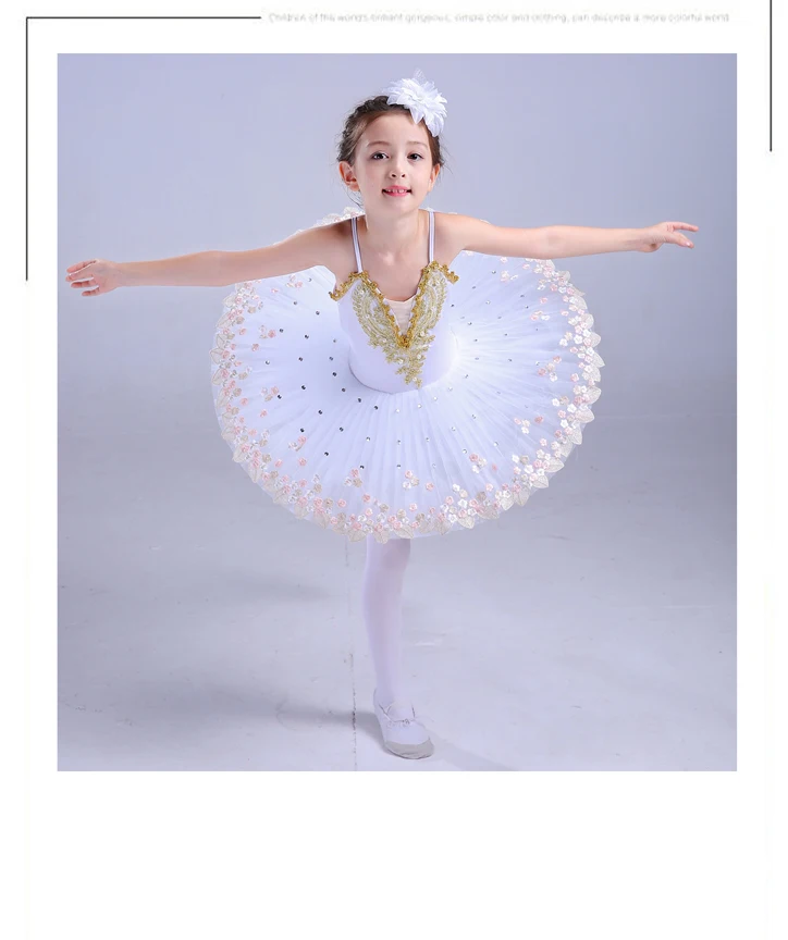 Профессиональная балетная пачка, детский костюм Лебединое озеро, белое, красное, синее балетное платье для детей, блинная пачка, танцевальная одежда для девочек