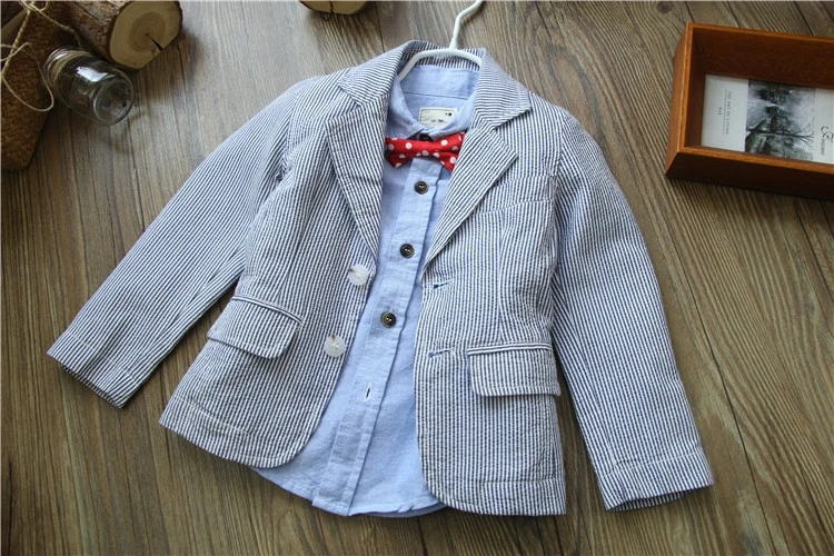 

New Arrival Baby Boys Fashion Striped Outerwear Jacket Boys Striped- Suit Boys Spring Autumn Jacket Kids Casual Coat