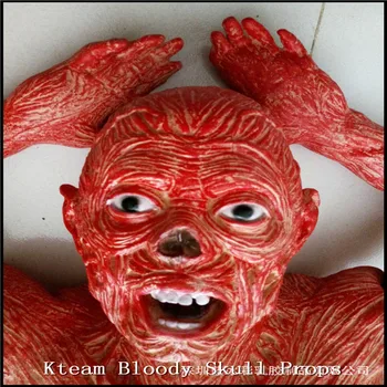 

Free shipping Horror Halloween Decoration Creepy Zombie Ghost Scary Bloody Half Body Zombie Escape for Haunted House Bar Props