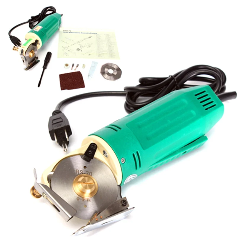 110V 220V 70Mm Rotary Blade Electric Fabric Cloth Cutting Machine