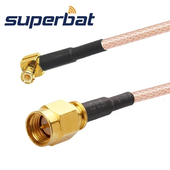 

Superbat RF Coaxial Cable MCX Male Right Angle to SMA Male Plug Straight Pigtail Cable RG316 for Wireless