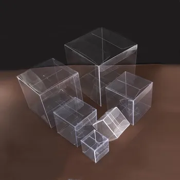 

Transparent PVC thank you box,square plastic chocolates candy toys,gift boxes christmas decoration 30pcs/lot