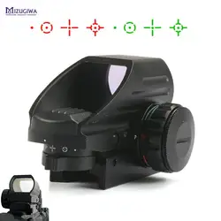 4 сетка тактический АК голографический 1x22x33 Reflex Красный Зеленый лазерный точка зрения Область Airsoft охотничья оптика 20 мм Пикатинни