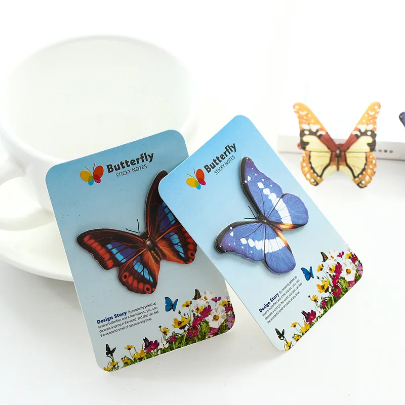

Cute Emulational Butterfly Office Sticky Notes for Notes Kawaii Stationery Post Notepad Filofax Memo Pads Office Supplies Online