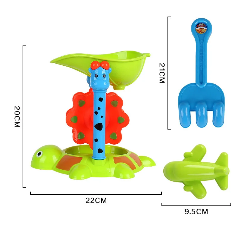 price cut  5PCS/Set Kids Sand Toys Summer Beach Party Toys Sandbox Toys Funny Hourglass Set Bucket Watering ca