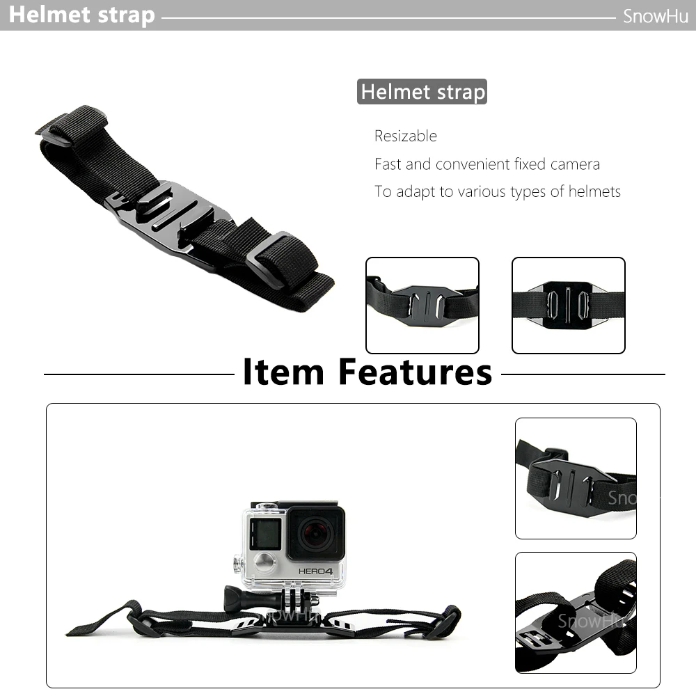 Аксессуары snowhu для GoPro Набор для go pro hero 8 7 6 5 4 3 2 селфи палка для Eken h8r/для xiaomi для yi 4K EVA чехол GS24