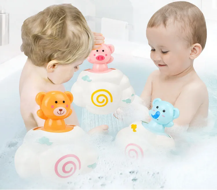 Детская игрушка для ванны, Детская ванна для ванной, кран для воды, плавающий спрей, облако, Сжимаемый душ, игры, детская игрушка для плавательного бассейна
