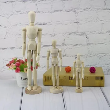 

3 Sizes Wood Artist Drawing Manikin Articulated Mannequin with Base and Flexible Body - Perfect For Drawing the Human Figure