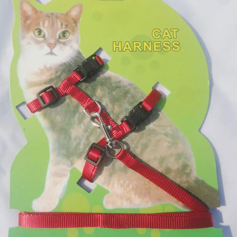 

Young Dog Cat Collar Chest Lead Leash Traction Rope Cheap Kitten Pet Harness Adjustable 3 Colors (No Package)