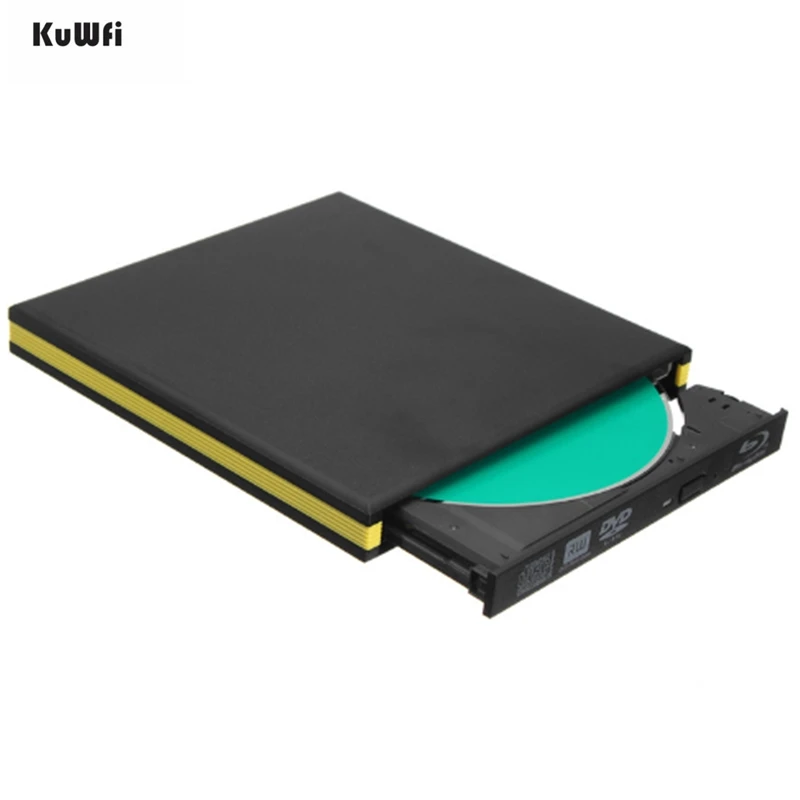 KuWFi USB 3 0 устройство записи blu ray диск BD RE внешний dvd плеер для Регистраторы DVD RAM 3D