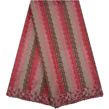 

African Cotton Lace Fabric 2018 High Quality Lace Swiss Voile Lace In Switzerland With Stones For Women Wedding Dress 1253