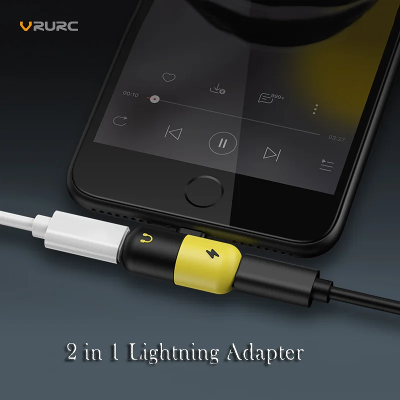 VRURC 2 in 1 for Lightning Adapter For iPhone X 10