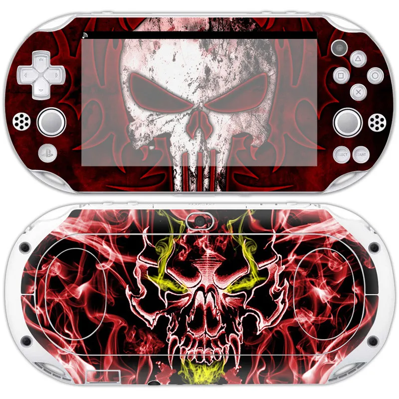 

The Punisher Red Skeleton Skull Vinyl Skin Sticker Protector For Sony PlayStation PSvita 2000 For PSv 2000 Decal Skin Stickers
