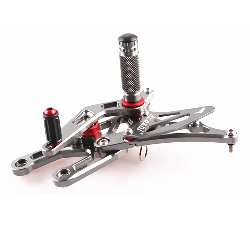 Серый для Honda CBR600RR 2003-2006 CBR1000RR 2004-2007 регулируемые Задние подножки для ног педали