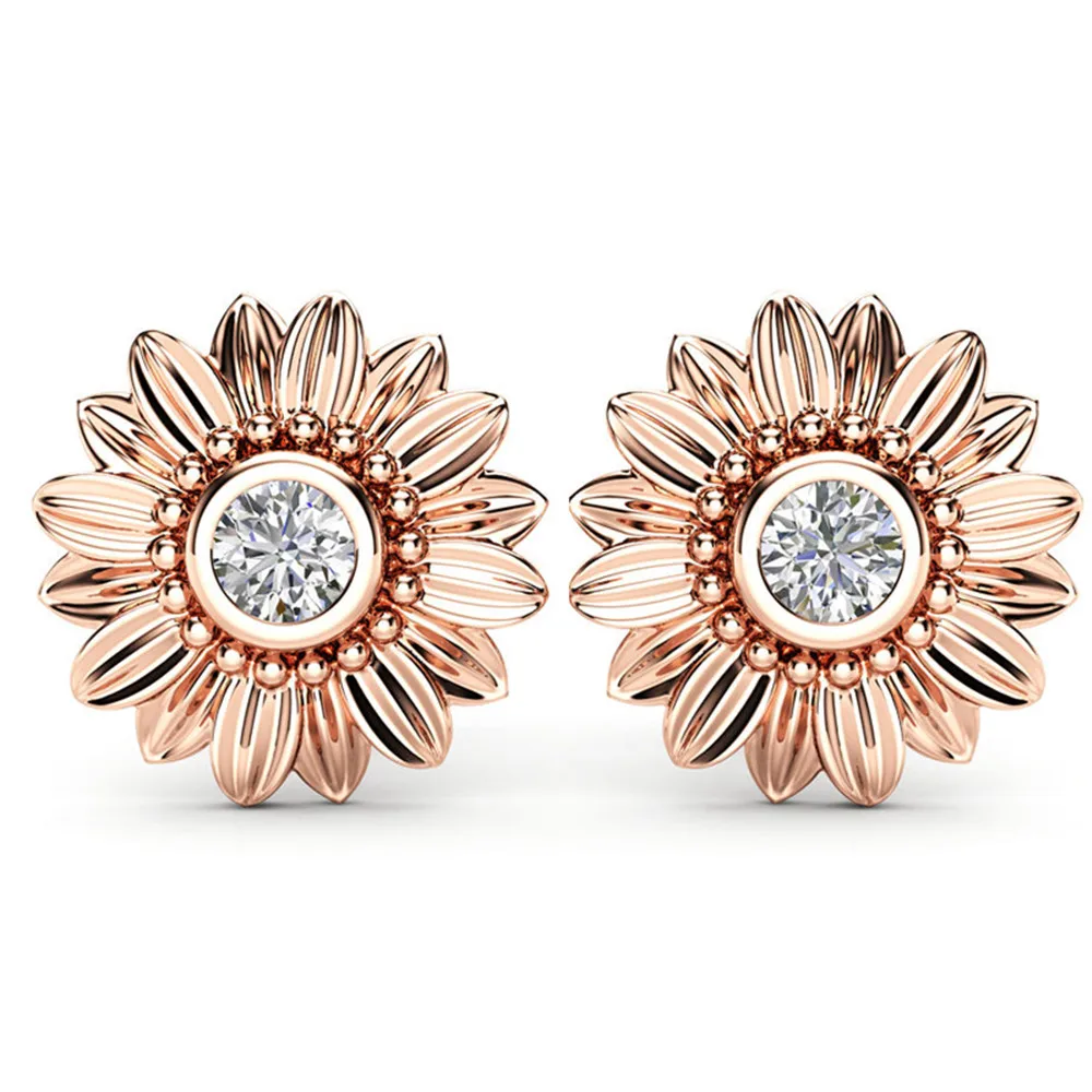 Korean Fashion Earrings Small Daisy Flowers Senior Flower Earrings Female Jewelry e048