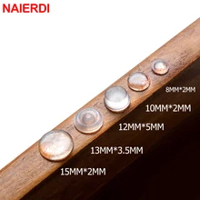 50 Grains NAIERDI Rubber Door Stop 10MM Dia 2MM Thickness Kitchen Cabinet Door Pad Self-Adhesive Bumper Damper Buffer Hardware 40 self adhesive silicone rubber cabinet door pad bumper stop damper cushion hardware