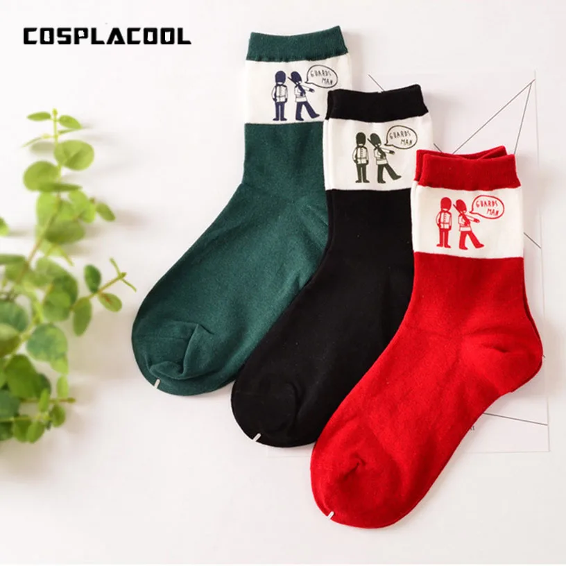 

[COSPLACOOL]Korean creative novelty meias personalized printing cotton socks harajuku cartoon cute christmas calcetines mujer