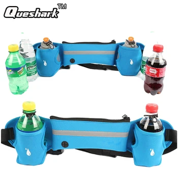 

Men Marathon Running Waist Bag Dual Water Bottle Travel Waist Pack Belt Pouch Outdoor Hiking Walking Jogging Cycling Sports Bag