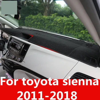 

Dashboard Cover Mat Pad Sun Shade Avoid Light Dash Board Carpet Protector Interior decoration For toyota sienna 2011-2018