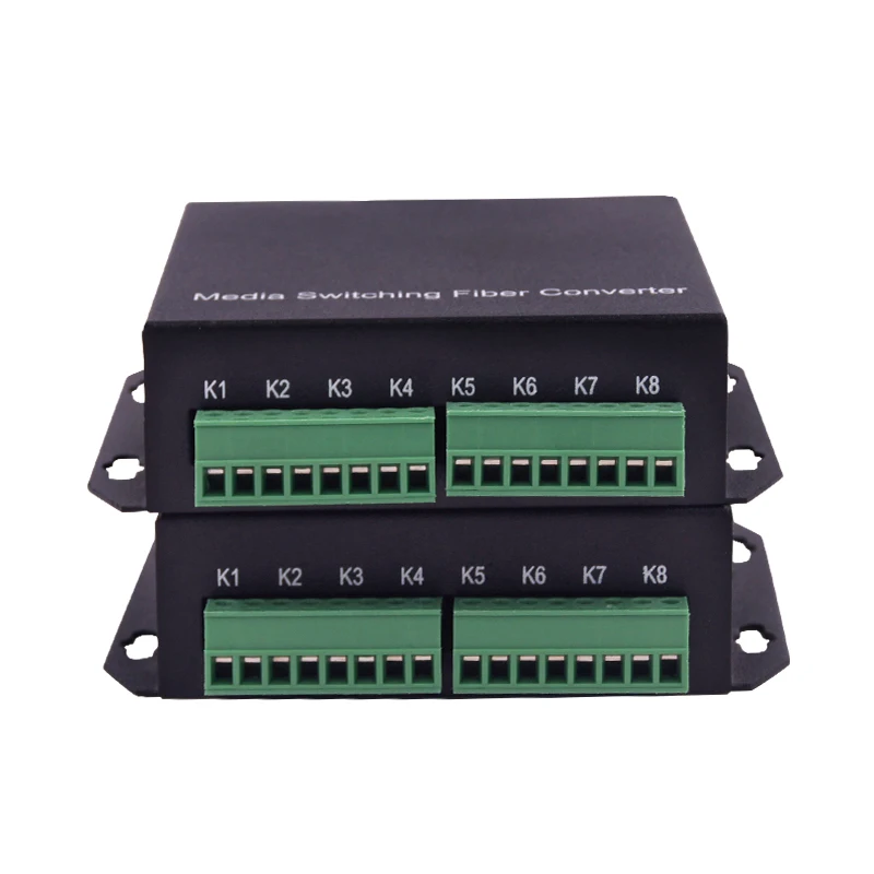 

1pair 8-way one-way switch quantity alarm optical transceiver forward switch current optical transceiver switch quantum transcei