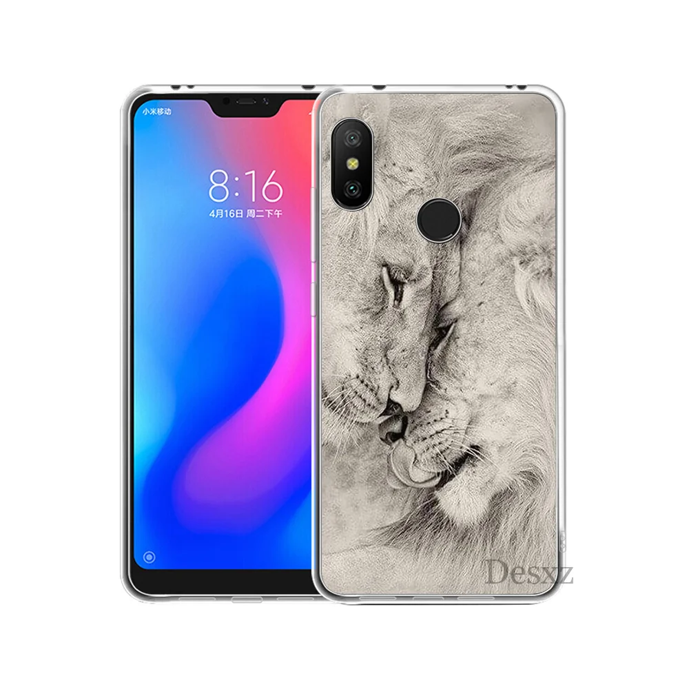 Чехол для телефона с изображением Льва Xiaomi Mi 6 8 Lite SE A1 A2 5X 6X Mix 2S F1 Мягкий