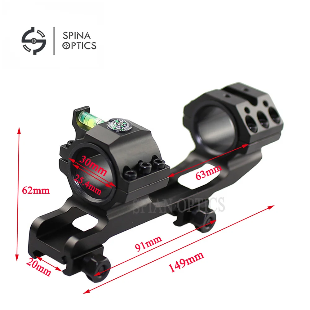 SPINA оптика 1 шт. прицела крепление двойные кольца для поручней 30 мм и 25,4 мм рейку с духом пузыря для охоты прицел