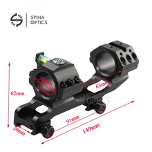 SPINA оптика 1 шт. прицела крепление двойные кольца для поручней 30 мм и 25,4 мм рейку с духом пузыря для охоты прицел