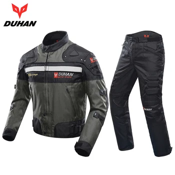 

Windproof Motorcycle Racing Suit Protective Gear Armor Motorcycle Jacket+Motorcycle Pants Hip Protector Motorcycle Clothing Set